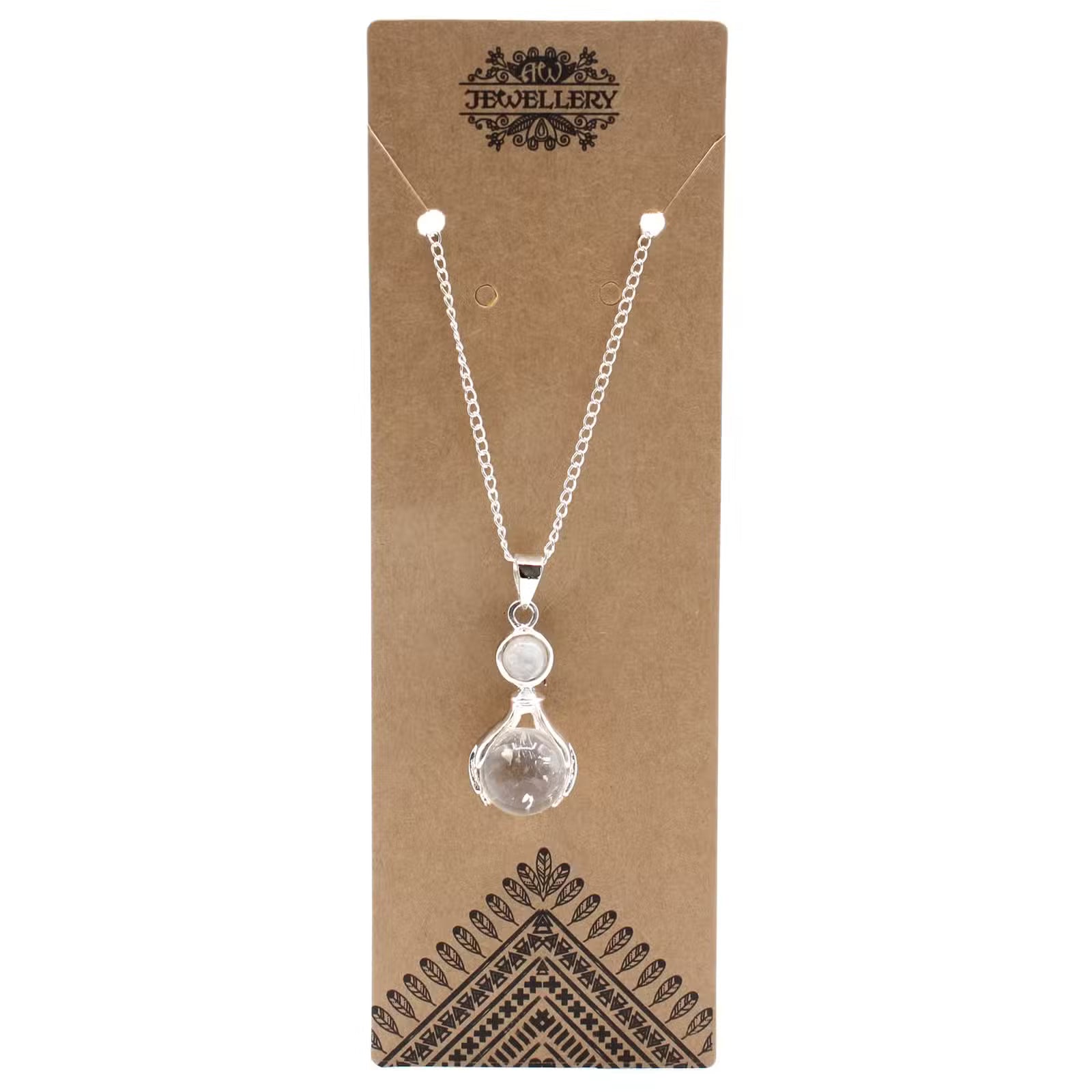 Gemstone Healing Hands Pendants Rock Quartz Necklace