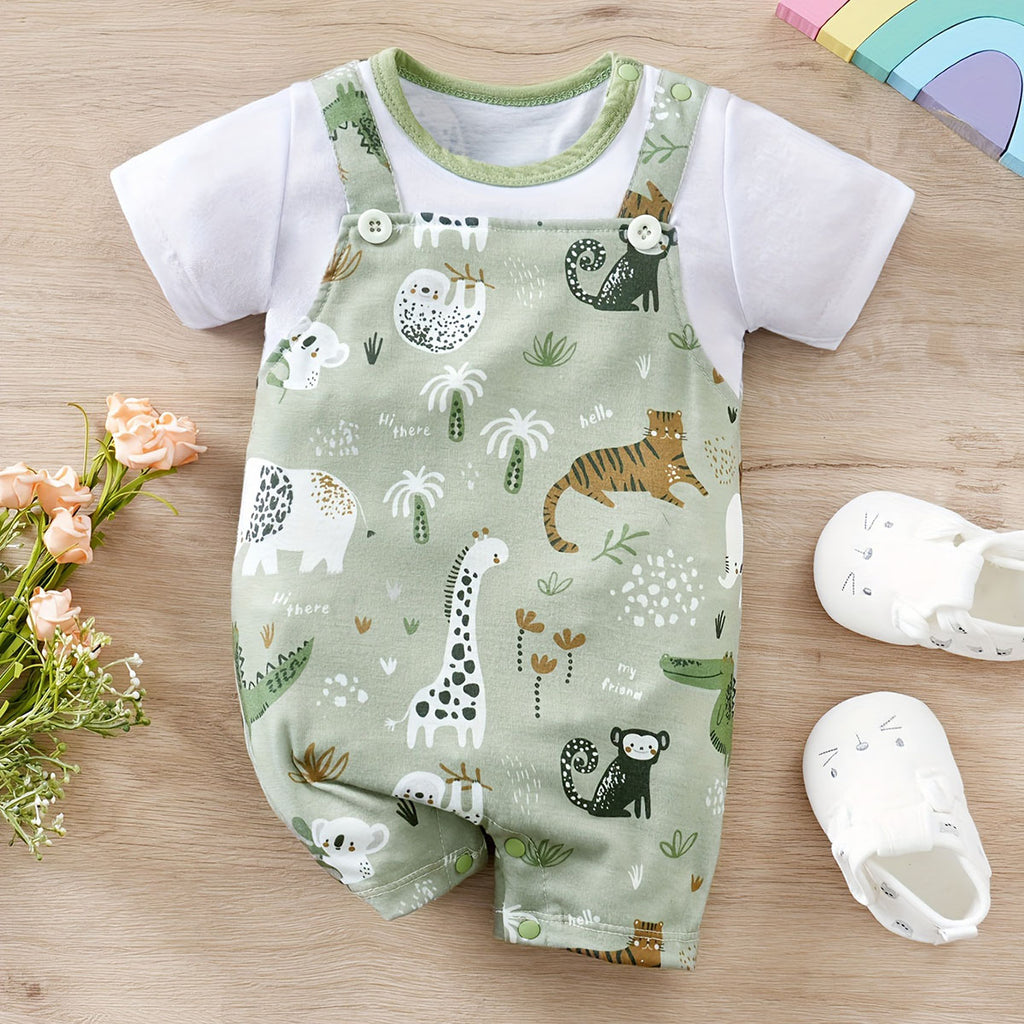 Safari Friends Baby Romper & T-Shirt Set