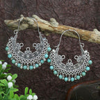 Bohemian Vintage Tibetan Silver Drop Earrings