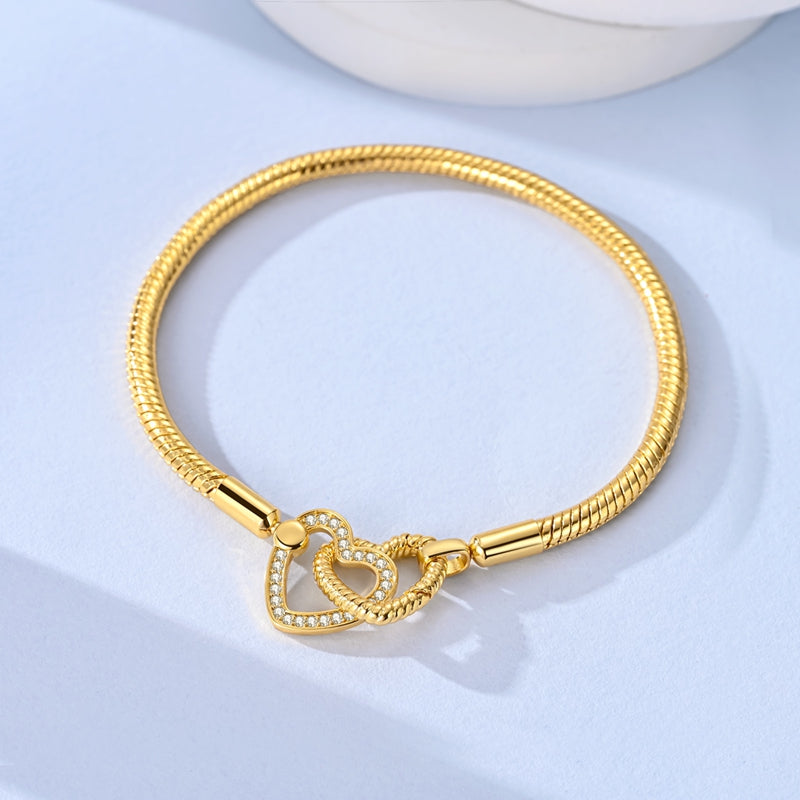 Elegant 925 Sterling Silver Gold-Plated Snake Chain Bracelets - Truly Yours