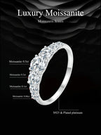 Bamoer Heart Setting Moissanite Ring