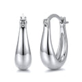 925 Sterling Silver Teardrop Hoop Earrings – Available in Silver & Gold - Truly Yours