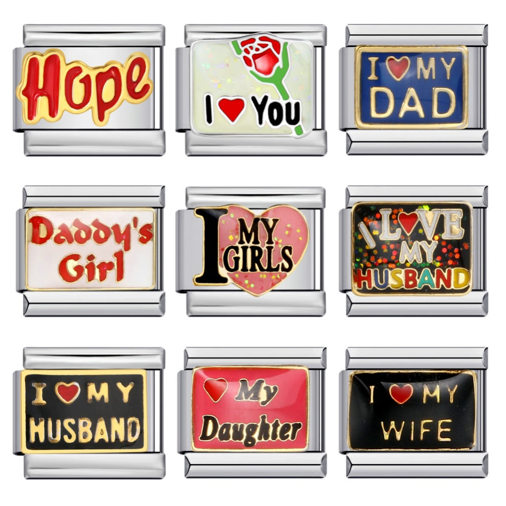 Italian Link Relationship Charms - 9mm