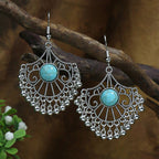 Bohemian Vintage Tibetan Silver Drop Earrings