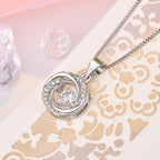 925 Sterling Silver Infinity Swirl Pendant with Shimmering Center Zircon