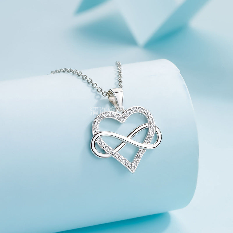925 Sterling Silver Heart of Forever Pendant with A5 Zirconia