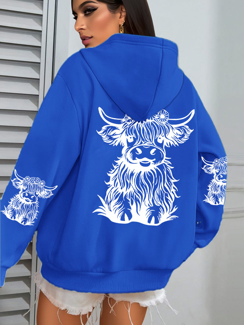 Highland Cow Graphic Hoodie - Truly Yours