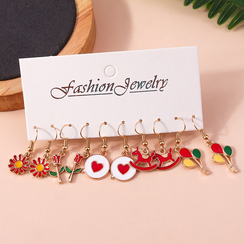 5 Pairs Novelty Earrings - Various Designs