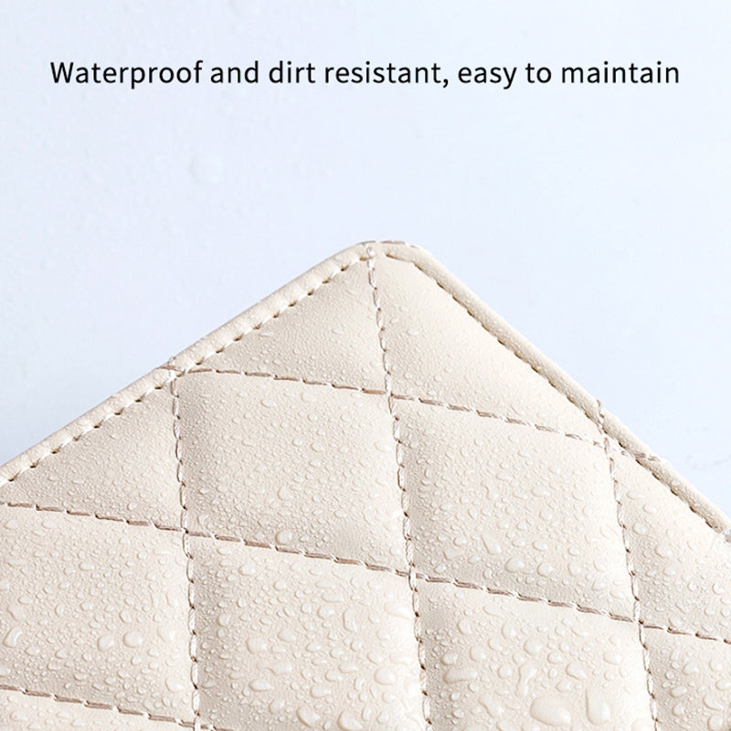 PU Leather Quilted Jewellery Book - Portable Organizer for Necklaces, Earrings & Rings (21.4cm x 14.5cm)