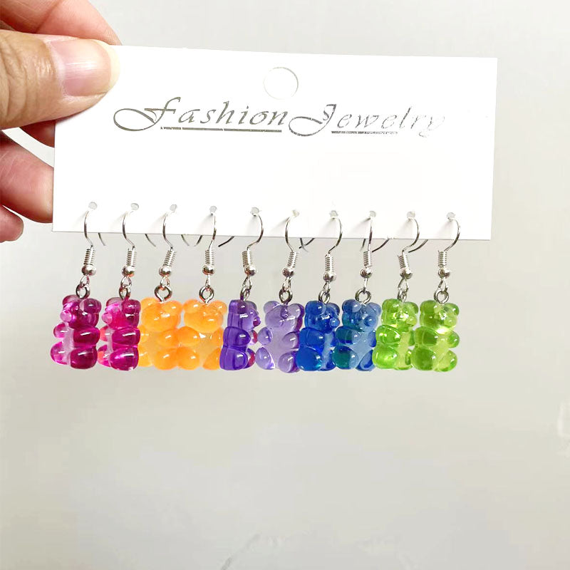 5-Pair Fashion Earrings Sets - Zinc Alloy Hook Drop/Dangle Earrings