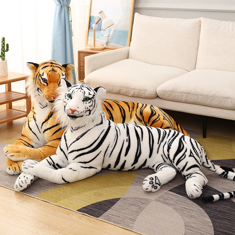 Realistic Orange or White Tiger Plush Toy - 40cm Lifelike Stuffed Animal