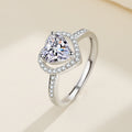 Resizable 925 Sterling Silver Heart Ring with Sparkling Zircon - Truly Yours