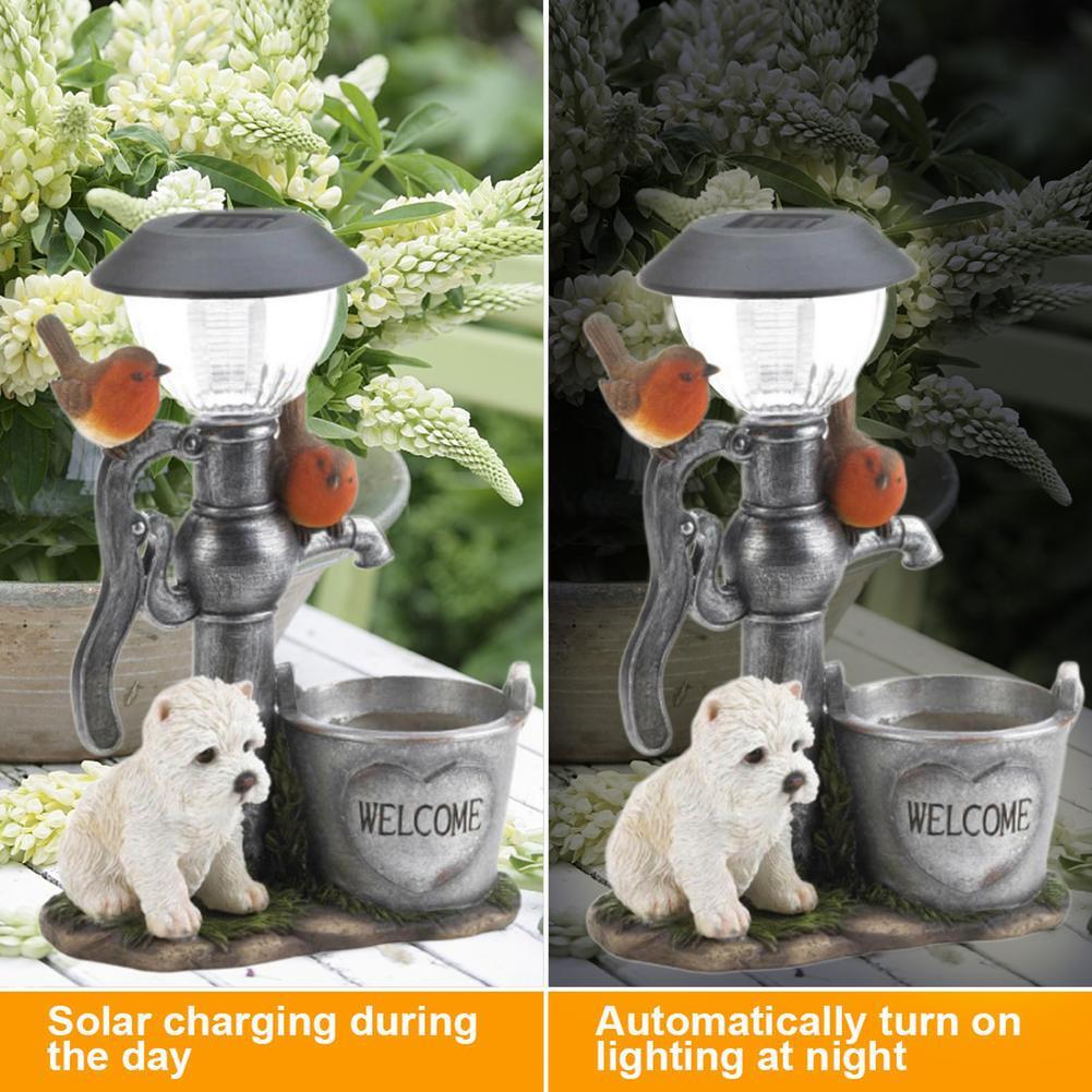 Solar Powered Garden Animal Statues - Decorative LED Lanterns with Kittens, Puppy, and Rabbit - Truly Yours