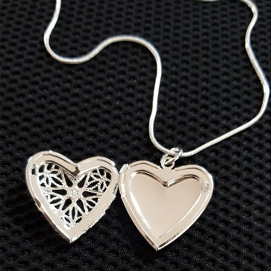 925 Sterling Silver Heart Locket Necklace - Truly Yours