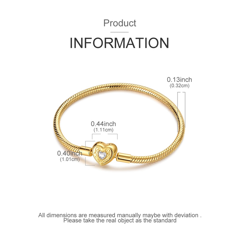 Elegant 925 Sterling Silver Gold-Plated Snake Chain Bracelets - Truly Yours