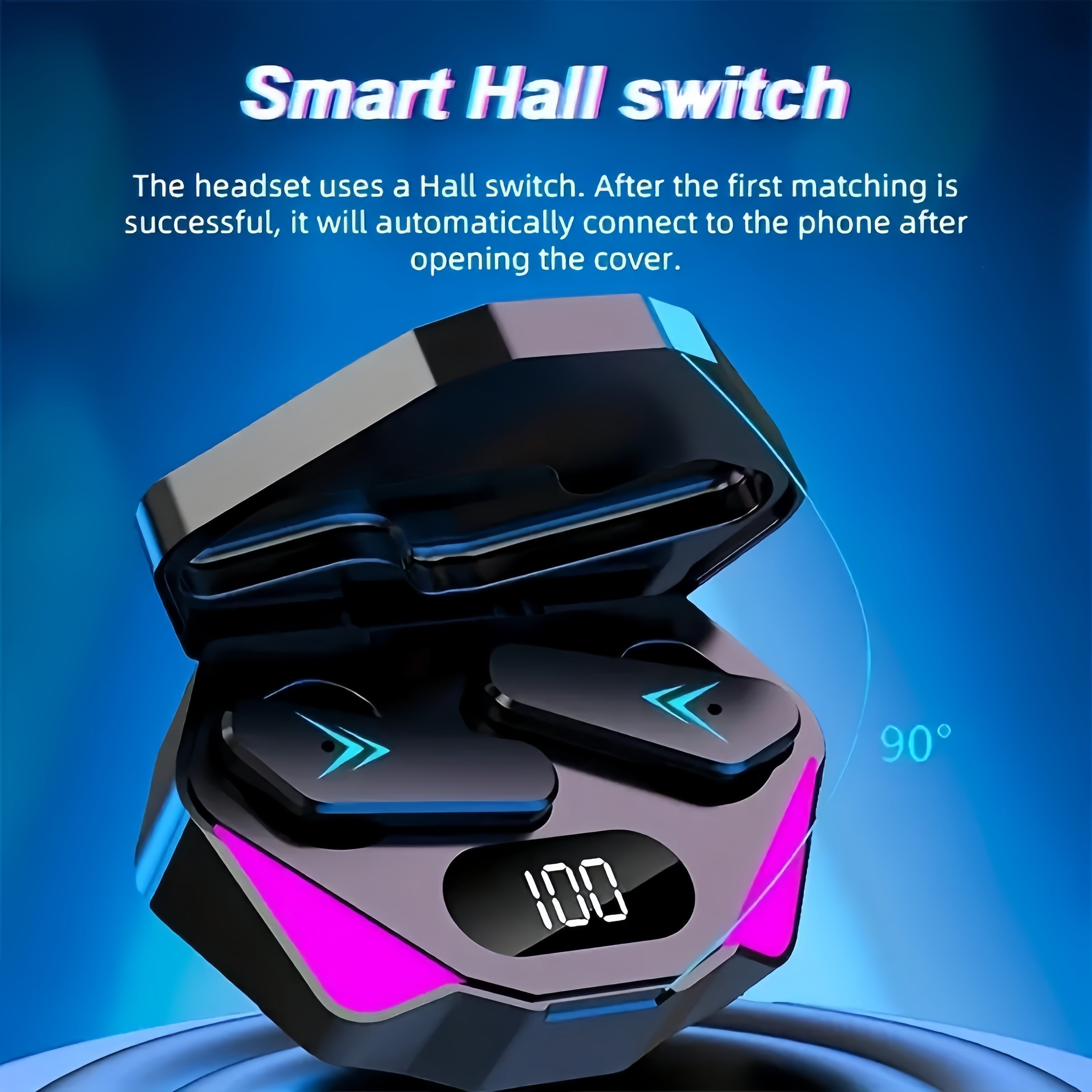 X15 LED Gaming Wireless Earbuds – Bluetooth 5.0 Noise Cancelling Headset with Charging Case