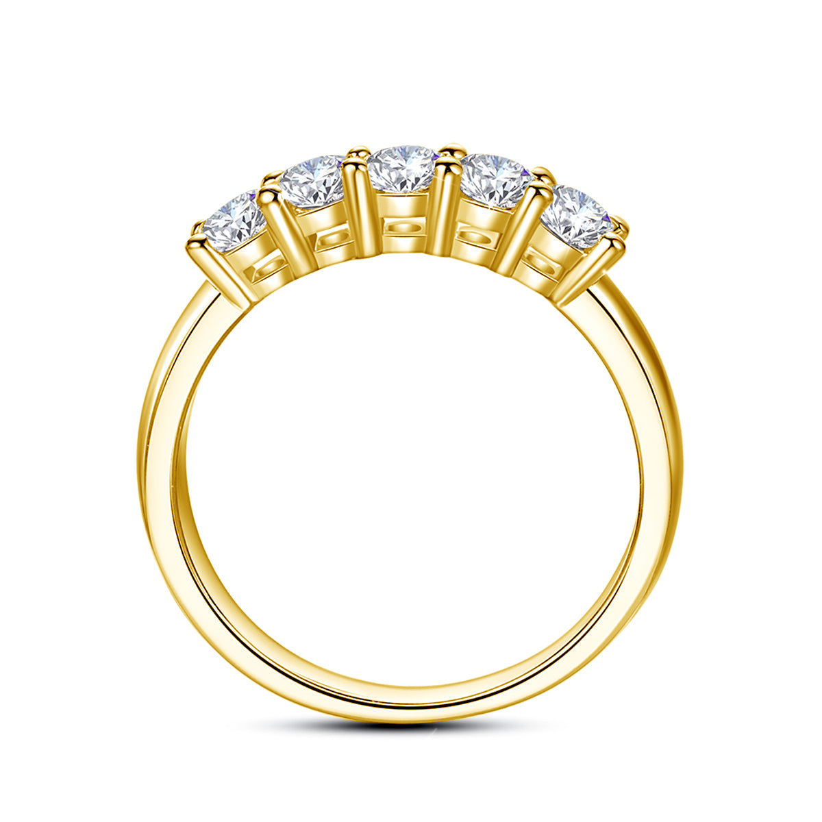 14K Gold Filled Pink or White Moissanite Stacking Ring - Truly Yours