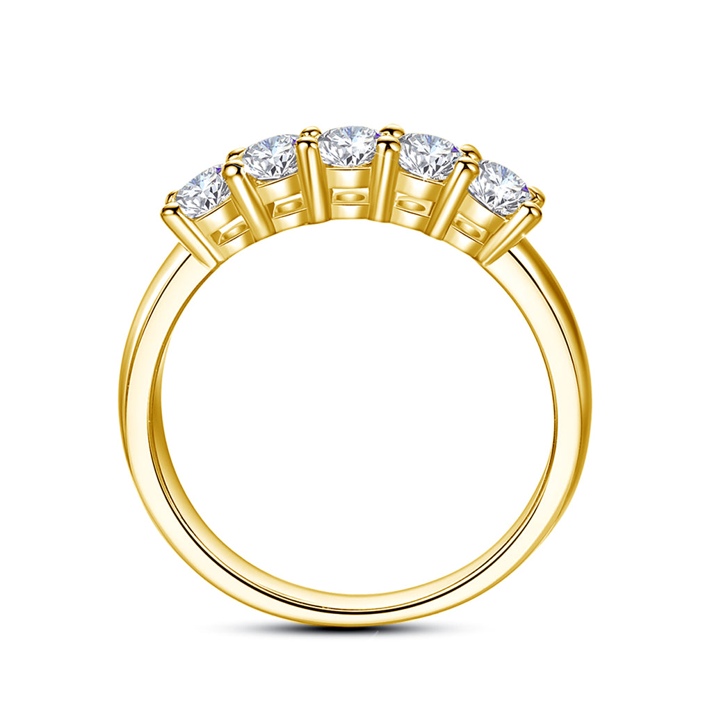 14K Gold Filled Pink or White Moissanite Stacking Ring - Truly Yours