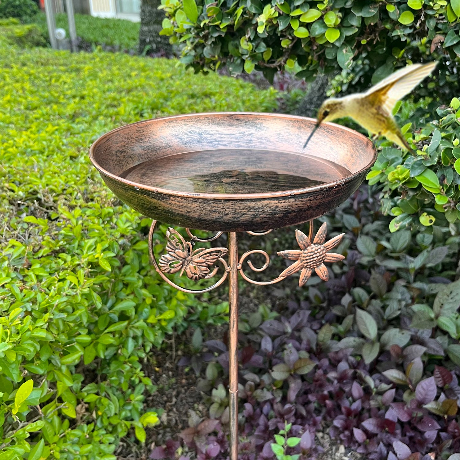 30-Inch Vintage Copper Bird Bath & Feeder - Truly Yours