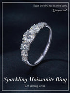 Bamoer Heart Setting Moissanite Ring