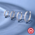 Luxury 925 Sterling Silver Moissanite Huggie Hoops