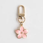 Gold Tone Enamel Flower Bag Charms - 5 Colours