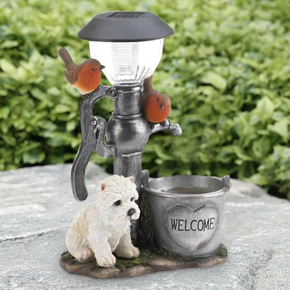 Solar Powered Garden Animal Statues - Decorative LED Lanterns with Kittens, Puppy, and Rabbit - Truly Yours