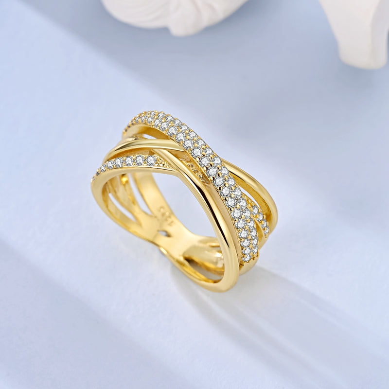 925 Sterling Silver Gold-Tone Rings - Various Designs