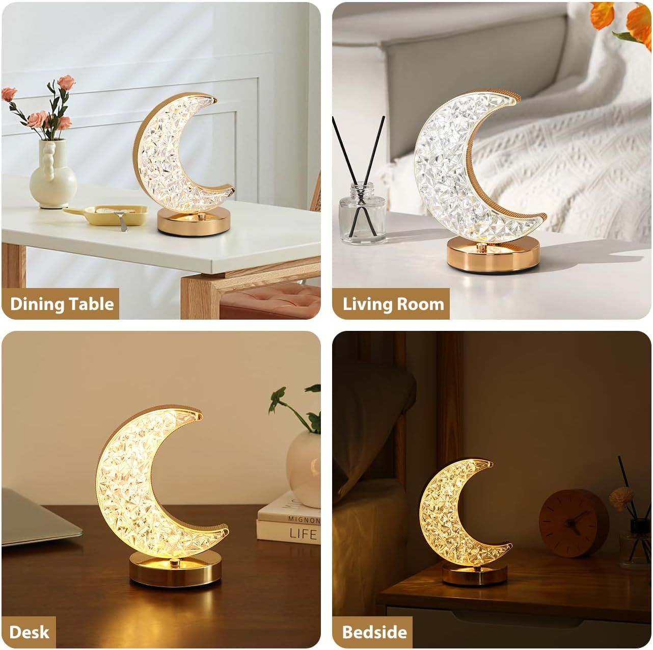 Crystal Touch Dimming 3D Led USB Moon Lamp Lamp