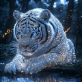Mystic White Tiger Round Drill Diamond Painting Diamond painting