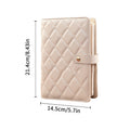 PU Leather Quilted Jewellery Book - Portable Organizer for Necklaces, Earrings & Rings (21.4cm x 14.5cm) - Truly Yours