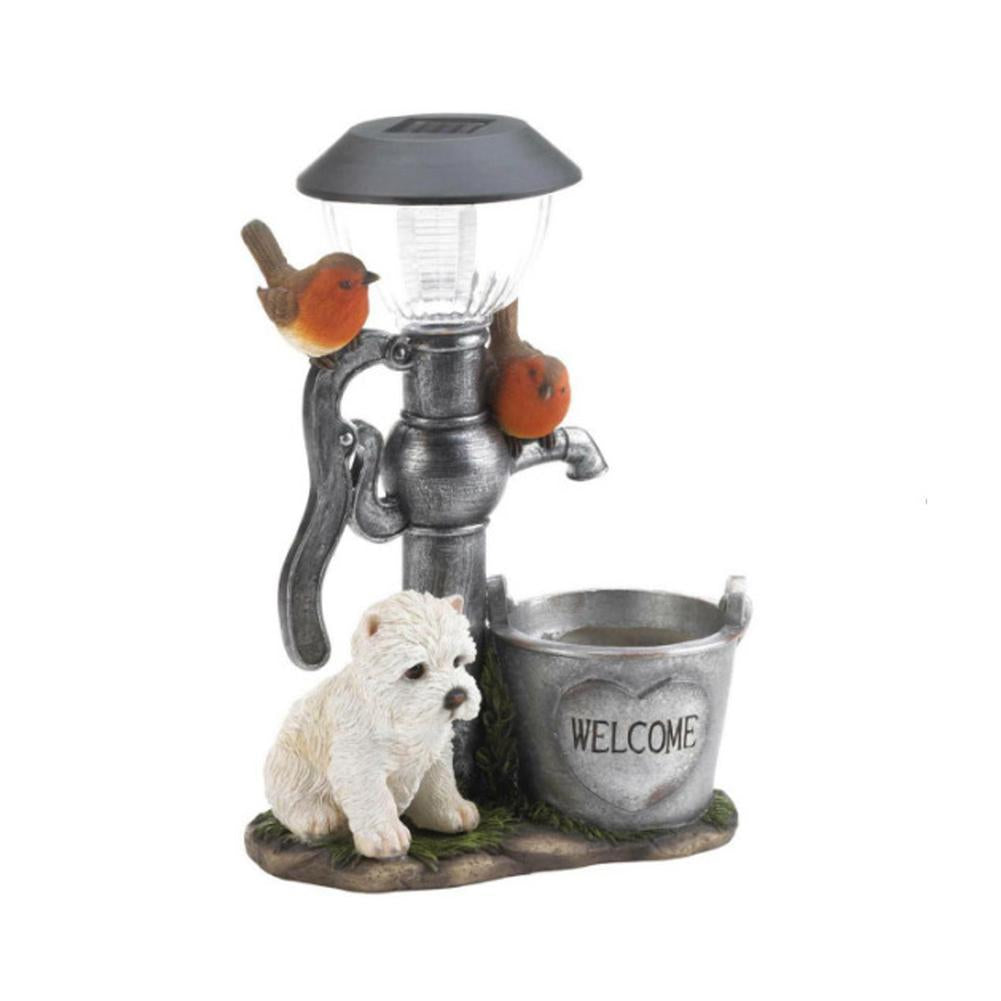 Solar Powered Garden Animal Statues - Decorative LED Lanterns with Kittens, Puppy, and Rabbit - Truly Yours