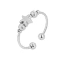 925 Sterling Silver Anxiety Rings- Fidget Spinner Bead Rings for Stress Relief, Adjustable Open Design - various designs