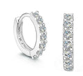 925 Sterling Silver Crystal Huggie Hoop Earrings - Truly Yours