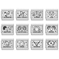 9mm Italian Charm Link - 12 Star Signs