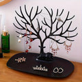 Tree-Shaped Jewellery Organizer with Deer Base - Necklace, Earring & Ring Display Stand with Storage Tray - Truly Yours