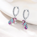 Enchanted Pegasus Unicorn Hoop Earrings - S925 Sterling Silver - Truly Yours