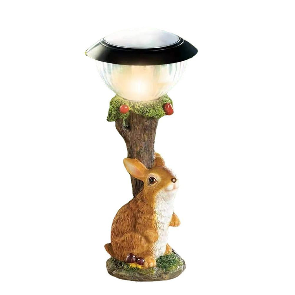 Solar Powered Garden Animal Statues - Decorative LED Lanterns with Kittens, Puppy, and Rabbit - Truly Yours