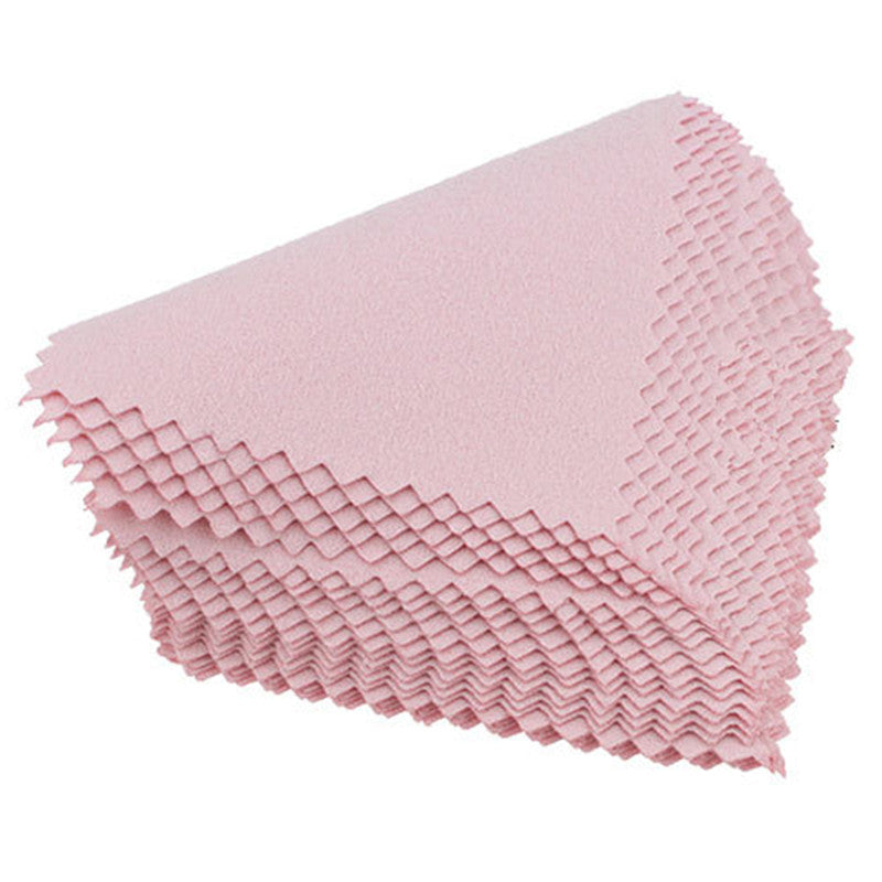 50 PCS Pink Jewellery Polishing Cloths - Anti-Tarnish Cleaner for Silver & Precious Metals - Truly Yours