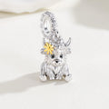 Adorable 925 Sterling Silver Highland Cow Dangle Charm - Truly Yours