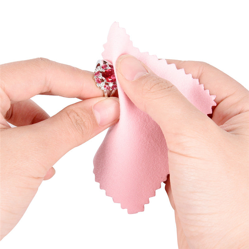 50 PCS Pink Jewellery Polishing Cloths - Anti-Tarnish Cleaner for Silver & Precious Metals - Truly Yours