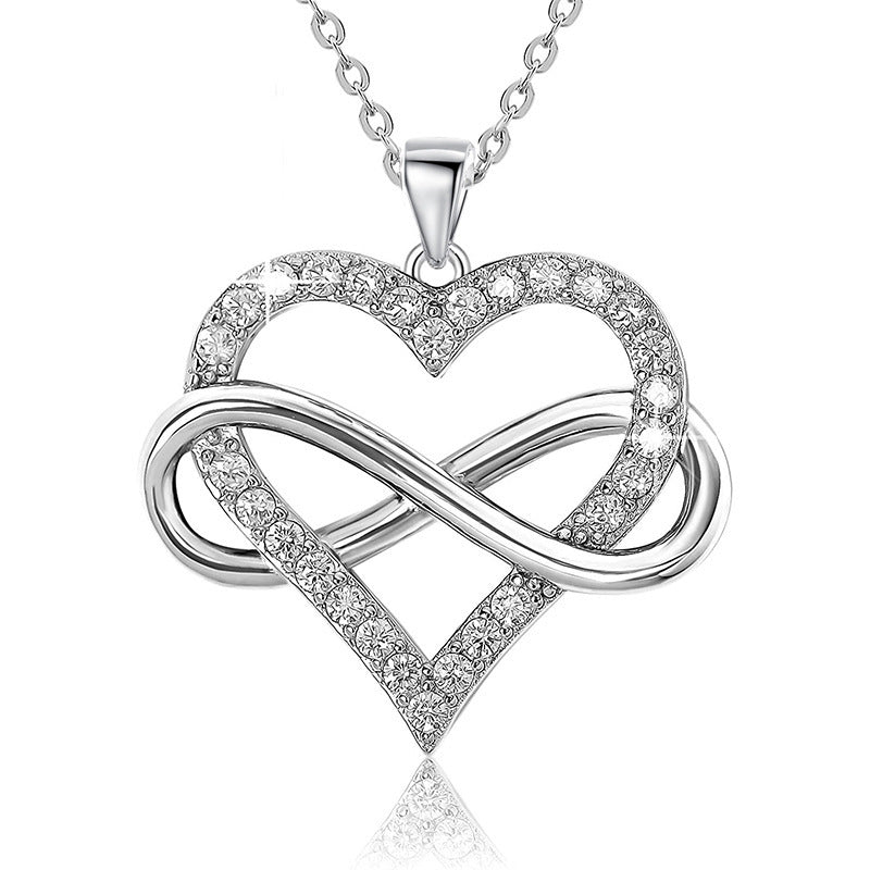 925 Sterling Silver Heart of Forever Pendant with A5 Zirconia