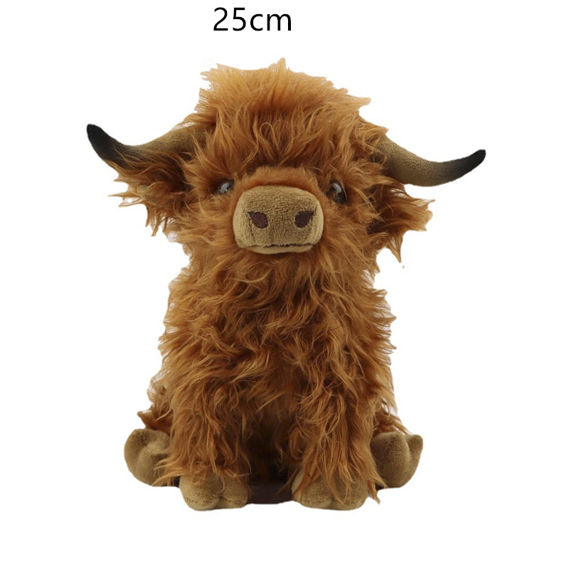 25cm Realistic Highland Cow Plush Toy Plush toy