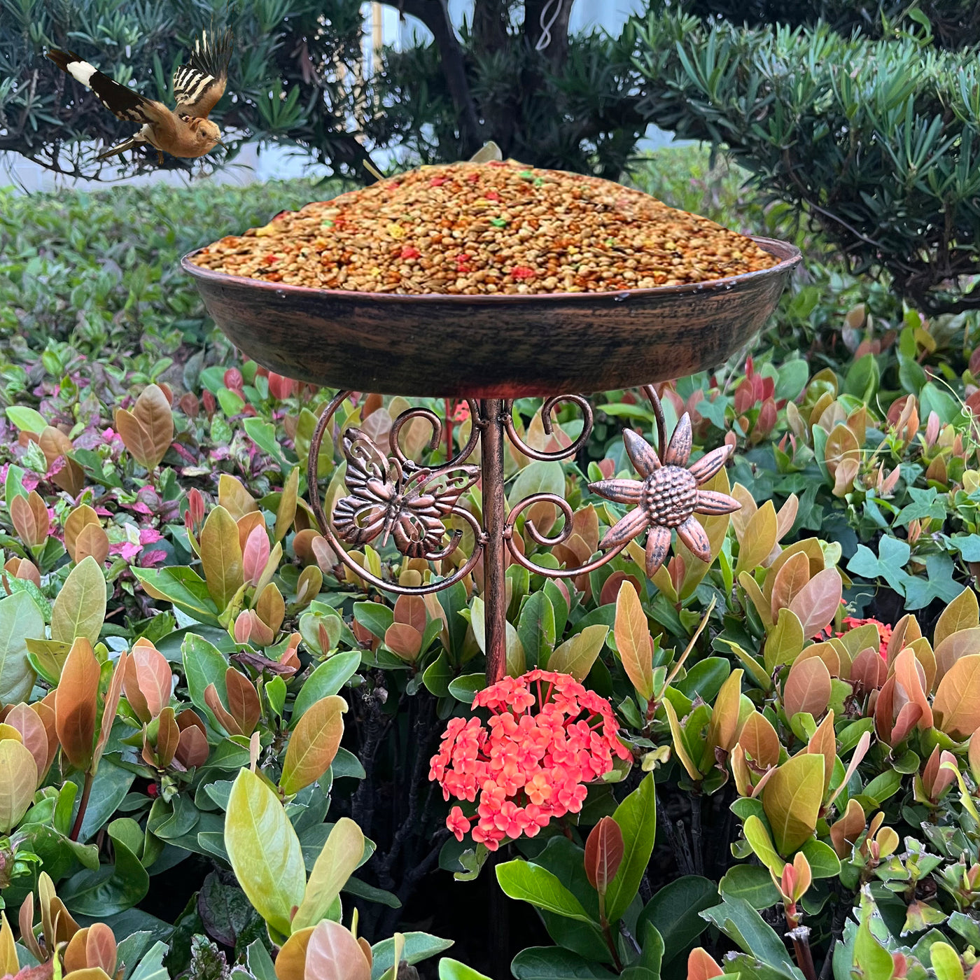 30-Inch Vintage Copper Bird Bath & Feeder - Truly Yours