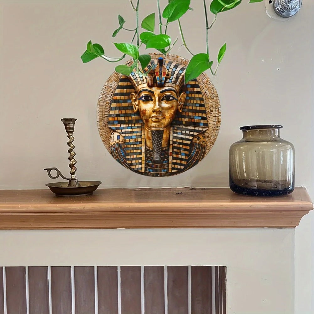 Egyptian Pharaoh Tutankhamun Mosaic Wall Sign Wall art