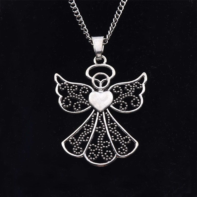 Tibetan Silver Boho Pendant Necklaces - 34" Long Chain