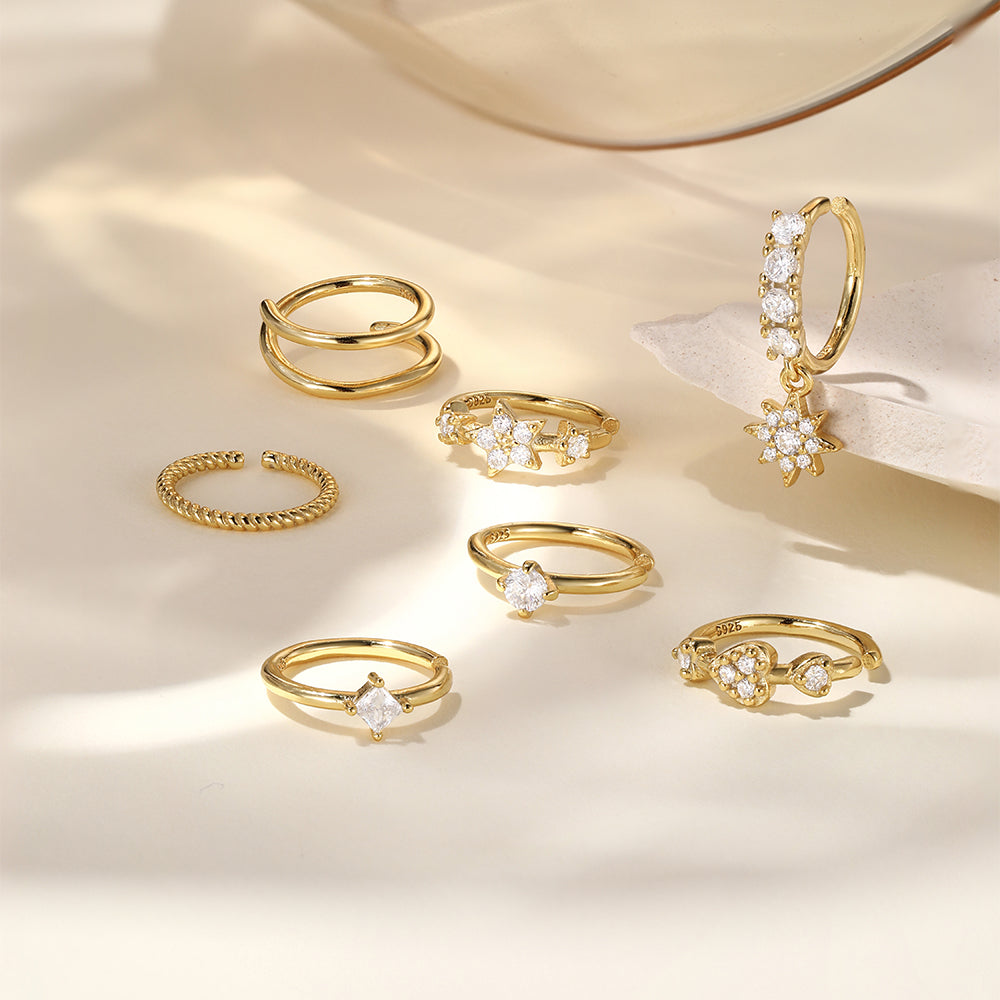 925 Silver Nose Rings Gold Colour - Truly Yours