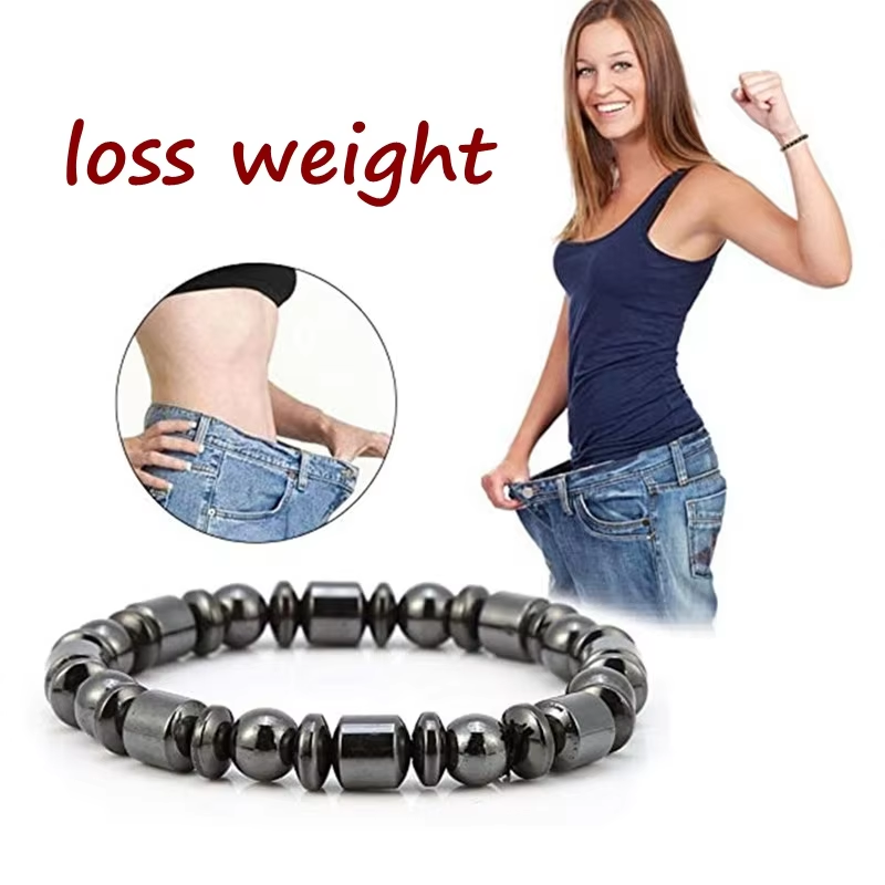 Magnetic Therapy Black Stone Bracelet - For Slimming Unisex