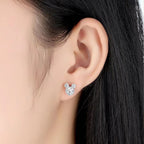 Elegant Mickey Inspired 925 Sterling Silver Earrings with Round Cut Zirconia