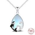 Moonstone Orca Pendant in 925 Sterling Silver - Truly Yours